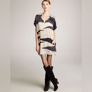 Diane Von Furstenberg Hanky Two Dress Crackle Landscape Size S